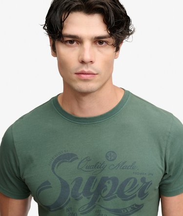 Vintage Workwear Print T-Shirt Image 4
