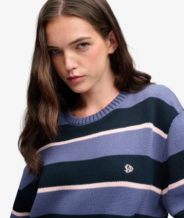 Oversized Stribet Sweater Image 4