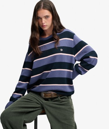 Oversized Stribet Sweater Image 2