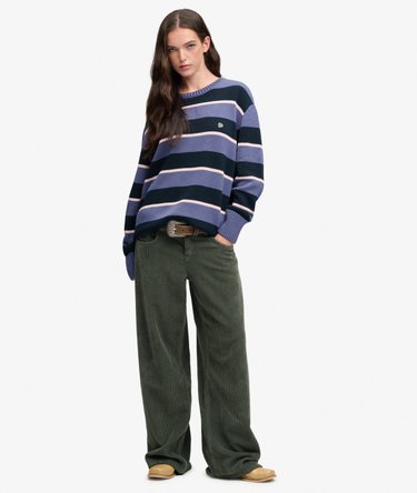 Oversized Stribet Sweater Image 3