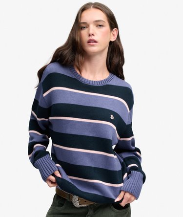 Oversized Stribet Sweater Image 1