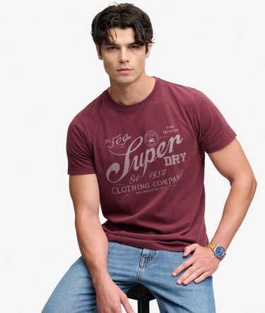 Vintage Workwear Print T-Shirt Image 2