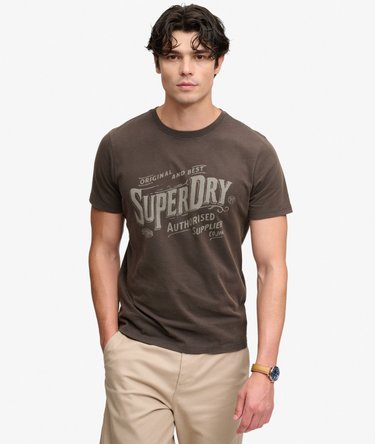 Vintage Workwear Print T-Shirt Image 1