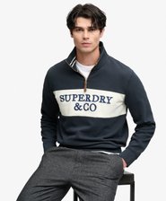 Company Logo Half Zip Sweatshirt