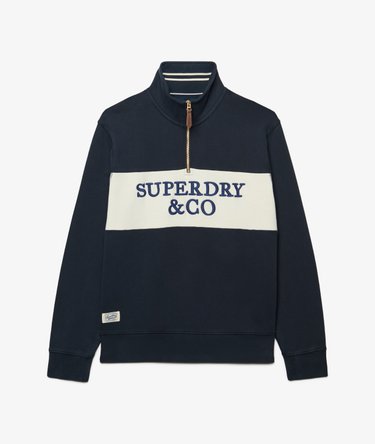 Company Logo Half Zip Sweatshirt Image 6
