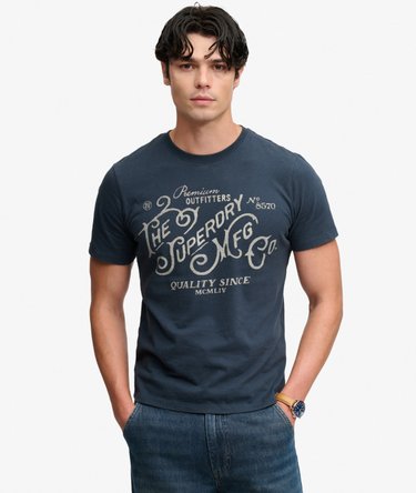 T-shirt Heritage Script Coupe D&eacute;contract&eacute;e Image 1