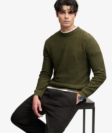 Pull Texture Knit Coupe D&eacute;contract&eacute;e Image 2