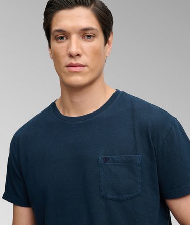 Classic Cotton Linen Pocket T-Shirt Image 4