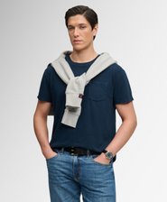 Classic Cotton Linen Pocket T-Shirt