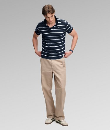Vintage Stripe Jersey Polo Shirt Image 4