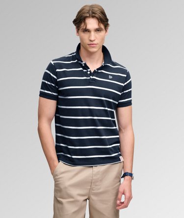 Vintage Stripe Jersey Polo Shirt Image 2