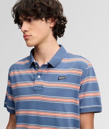 Vintage Stripe Jersey Polo Shirt Image 1