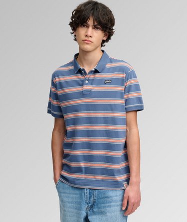 Vintage Stripe Jersey Polo Shirt Image 2