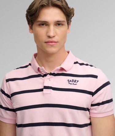 Vintage Stripe Jersey Polo Shirt Image 4