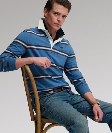 Vintage Athletic Stripe Rugby-Shirt Image 3