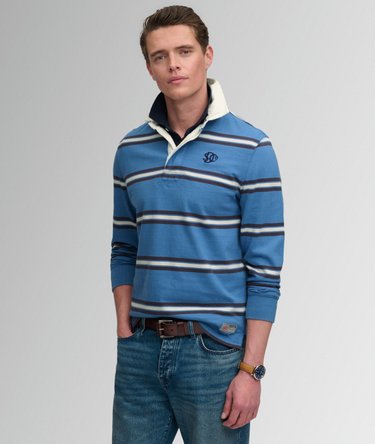 Vintage Athletic Stripe Rugby-Shirt Image 2