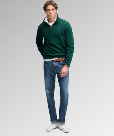 Essential Serif Logo Half Zip Sweatshirt Image 3