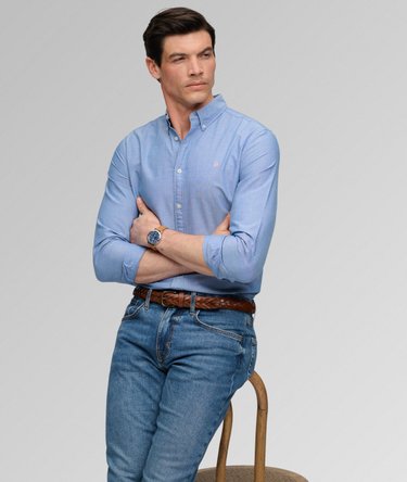 Chemise Oxford Classique &agrave; Manches Longues Image 1