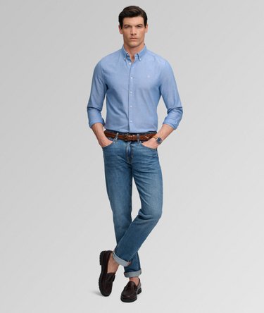 Chemise Oxford Classique &agrave; Manches Longues Image 3