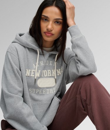 Athletic Essential Applique Cropped Hoodie Image 1