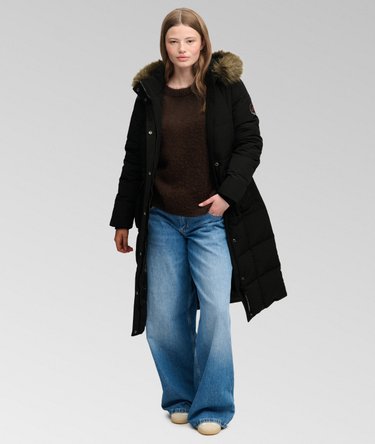 Everest Longline Puffer Coat Image 3