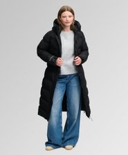 Manteau long rembourr&eacute; &agrave; chevrons City