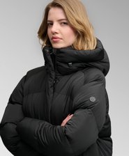 Doudoune longue &agrave; capuche