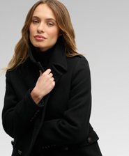 Double Breasted Wool Blend Coat