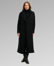 Double Breasted Wool Blend Coat