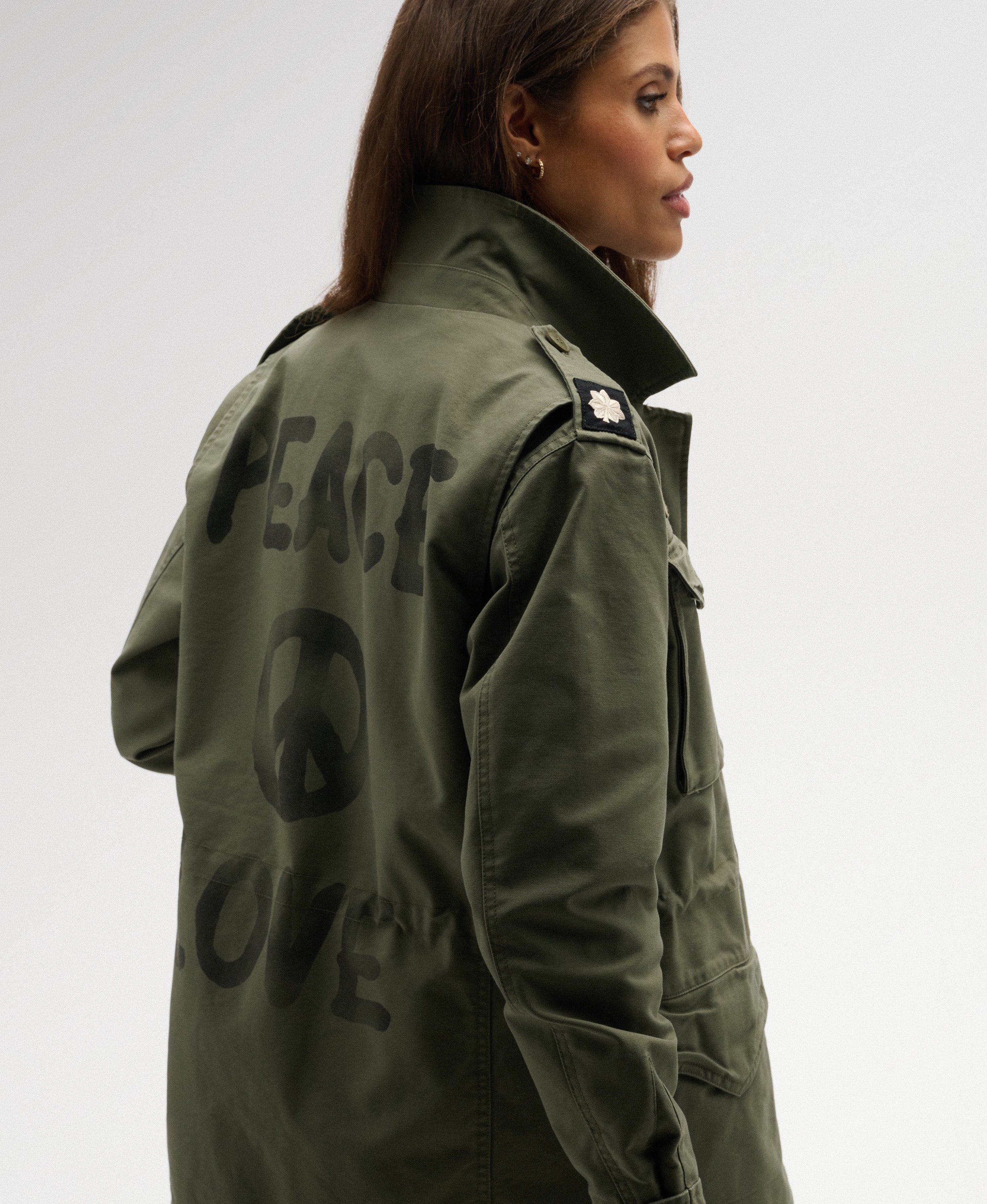 womens Embellished Field Jacket in Dusty Olive Green | Superdry CA-EN