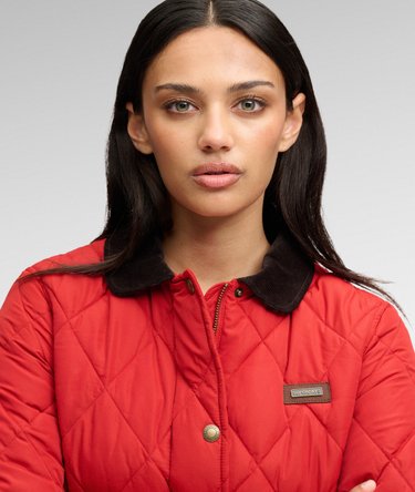 Veste Doubl&eacute;e &agrave; Bordure en Velours C&ocirc;tel&eacute; Image 4