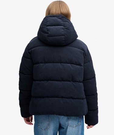 Premium Hooded Cord Puffer Jacket Image 6