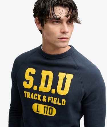 Athletic Felt Applique Crew Neck Sweatshirt Image 4