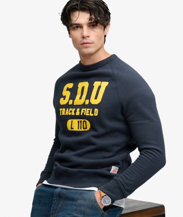 Athletic Felt Applique Crew Neck Sweatshirt Image 2