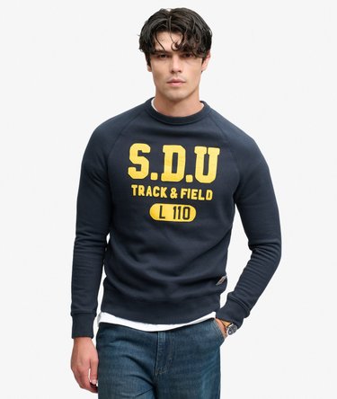 Athletic Felt Applique Crew Neck Sweatshirt Image 1