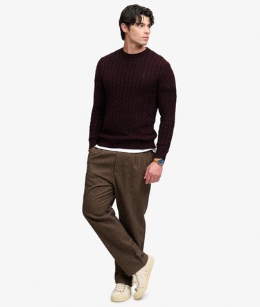 Cable Knit Trui met normale pasvorm Image 3