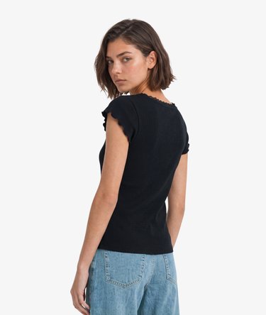 Essential Square Neck Short Sleeve T-Shirt Image 5