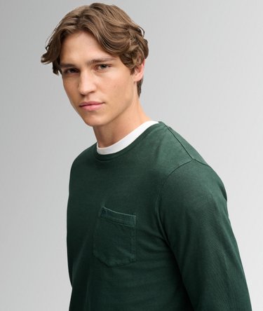 Cotton Linen Long Sleeve Pocket Top Image 4