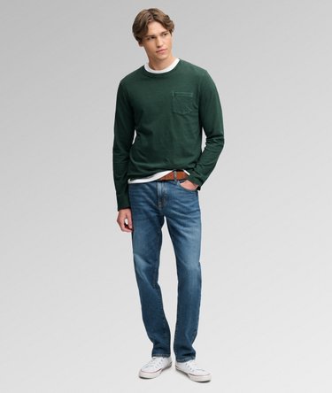 Cotton Linen Long Sleeve Pocket Top Image 3
