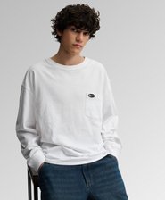 T-shirt con Tasca a Maniche Lunghe