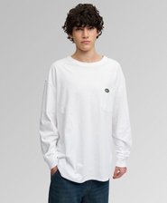 T-shirt con Tasca a Maniche Lunghe