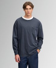 T-shirt con Tasca a Maniche Lunghe