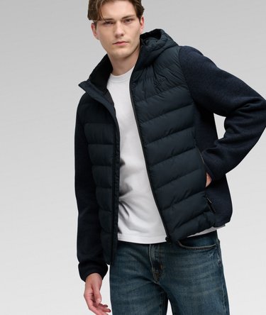 Hooded Storm Knit Hybrid Jacket Image 1