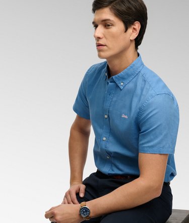 Cotton Linen Short Sleeve Shirt Image 1