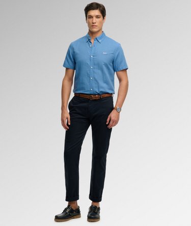 Cotton Linen Short Sleeve Shirt Image 3