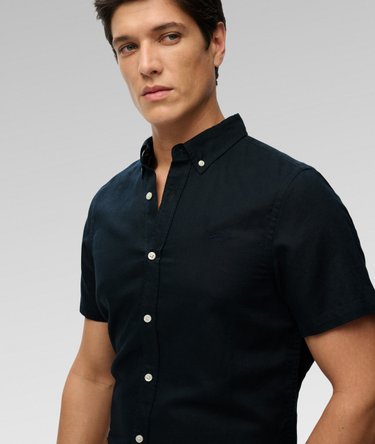 Cotton Linen Short Sleeve Shirt Image 1