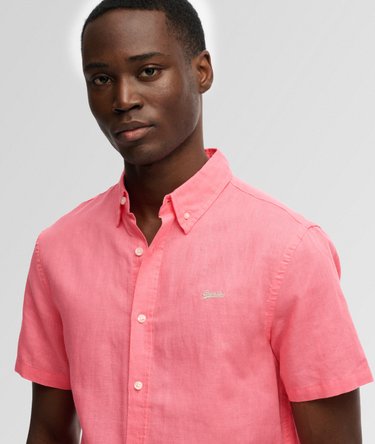 Cotton Linen Short Sleeve Shirt Image 4
