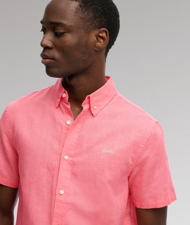 Cotton Linen Short Sleeve Shirt Image 1