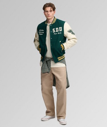 Vintage Patched Varsity Jacket Image 3
