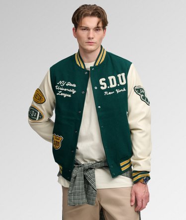 Vintage Patched Varsity Jacket Image 2